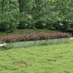 Lit sur&eacute;lev&eacute; de jardin 600x80x45 cm Acier galvanis&eacute; Argent&eacute; alsavelo