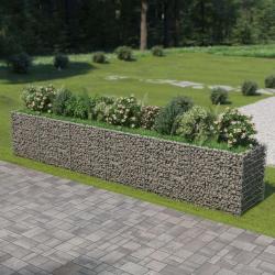 Lit sur&eacute;lev&eacute; &agrave; gabion Acier galvanis&eacute; 540x90x100 cm