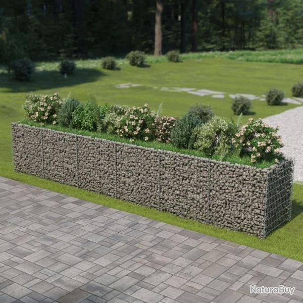 Lit sur�lev� � gabion Acier galvanis� 540x90x100 cm