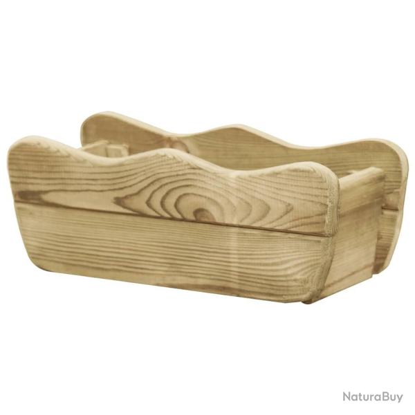 Lit surlev de jardin 50x18x18 cm Bois de pin imprgn alsavelo
