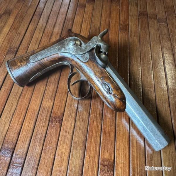 RARE PISTOLET A PERCUSSION DELVIGNE FINITION GRAV�