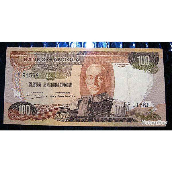 ANGOLA billet de 100 escudos de novembre 1972 ttb+