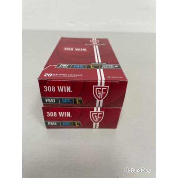 !! NEUF !! MUNITION FIOCCHI CALIBRE 308WIN FMJ 147gr PAR 40