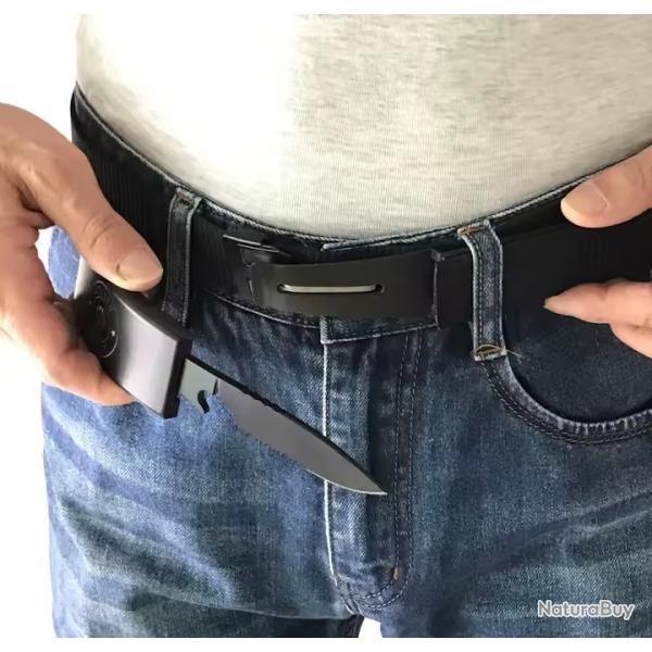 Couteau secret dans boucle de ceinture Tactical assassin