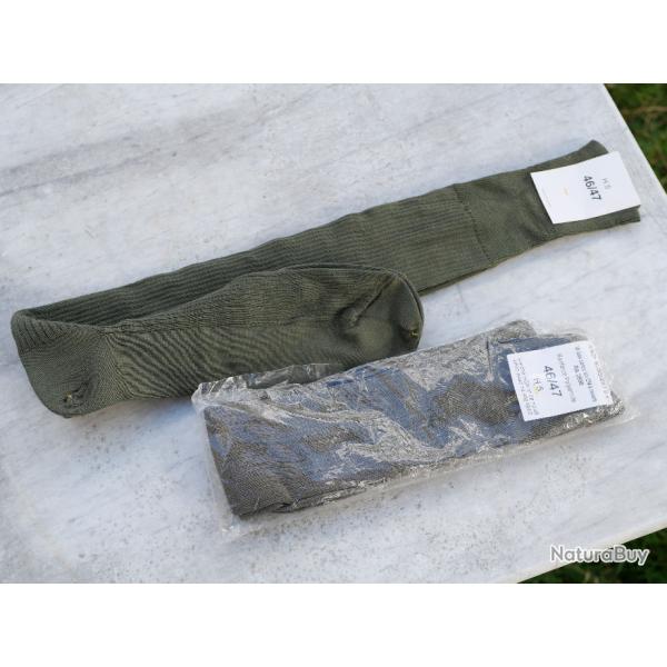 ARMEE FRANCAISE lot 2 paires chaussettes mi-bas coton revers 46/47 KINDY renforc�es LBV25VET007