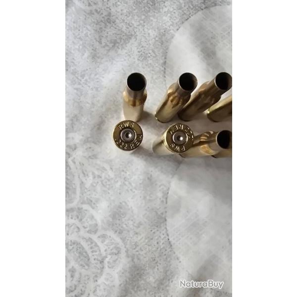 Lot 12 douilles cal 222 tir�es 1 x