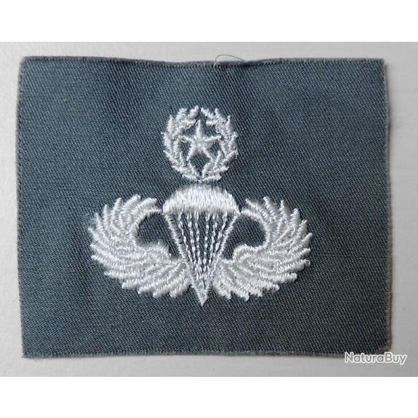 USA authentique collar patch Master Parachutist Badge GREY-BLUE 40/60 pour collection Ne pas porter