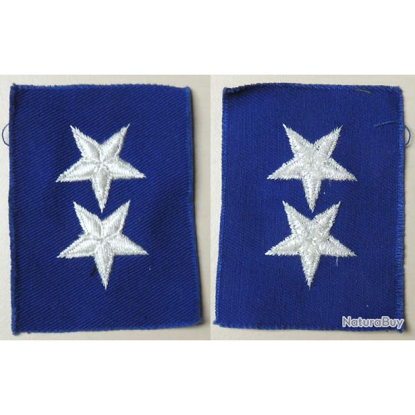 USA authentique collar patch Major General / Royal blue 40/60 pour collection Ne pas porter