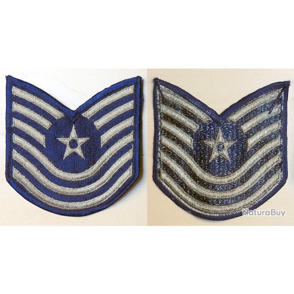 USA authentique patch Master sergeant USAF - Marine Blue  40/60 pour collection Ne pas porter