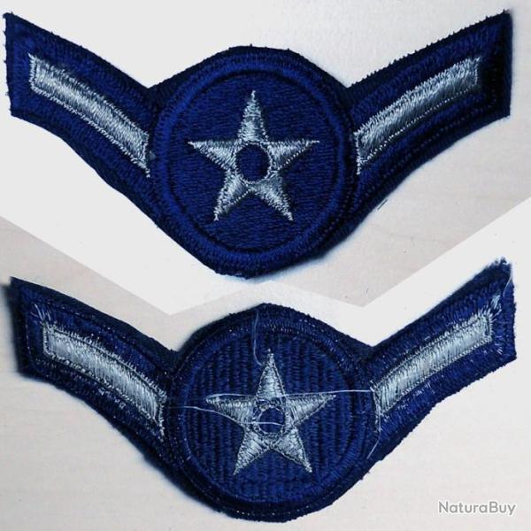 SA authentique patch Second Airman USAF - Marine Blue 40/60 pour collection Ne pas porter