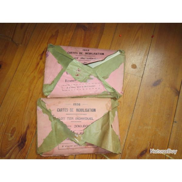 cartes de mobilisation 1923-1926