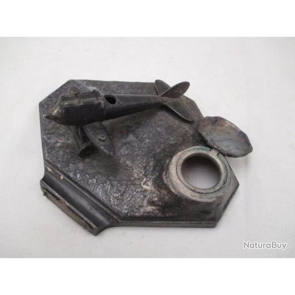 ENCRIER   en r�gul -  AVION   sign� OUVET - Sir VERSAILLES - 16cm sur 12 cm -  H 5 CM parfait �tat