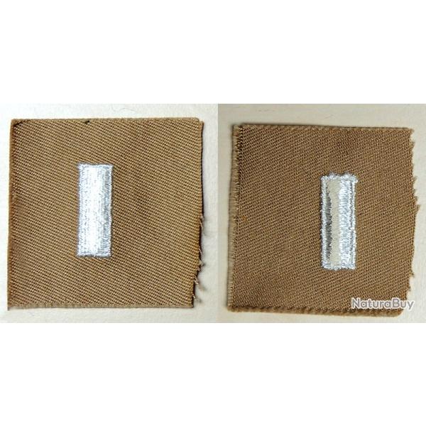 USA authentique collar patch First Lieutenant SAND color 40/60 pour collection Ne pas porter