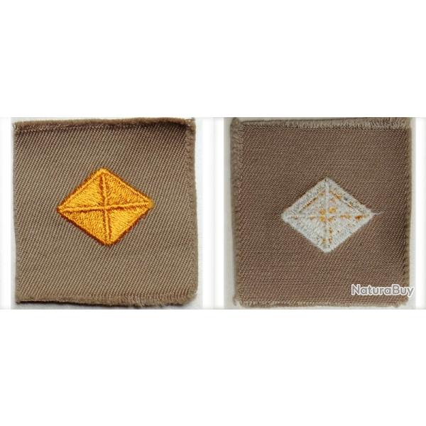 USA authentique collar patch Financial Corp / sand color 1940/60 pour collection Ne pas porter