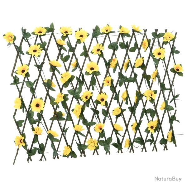 vidaXL�Treillis de lierre artificiel extensible jaune 180x60 cm