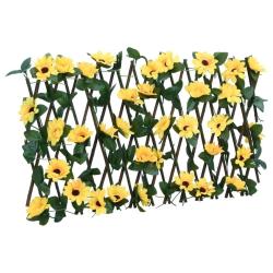 vidaXL&nbsp;Treillis de lierre artificiel extensible jaune 180x20 cm
