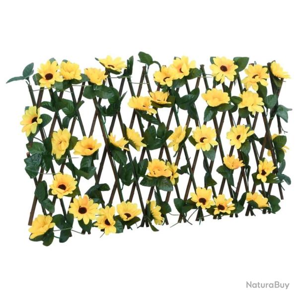 vidaXL�Treillis de lierre artificiel extensible jaune 180x20 cm
