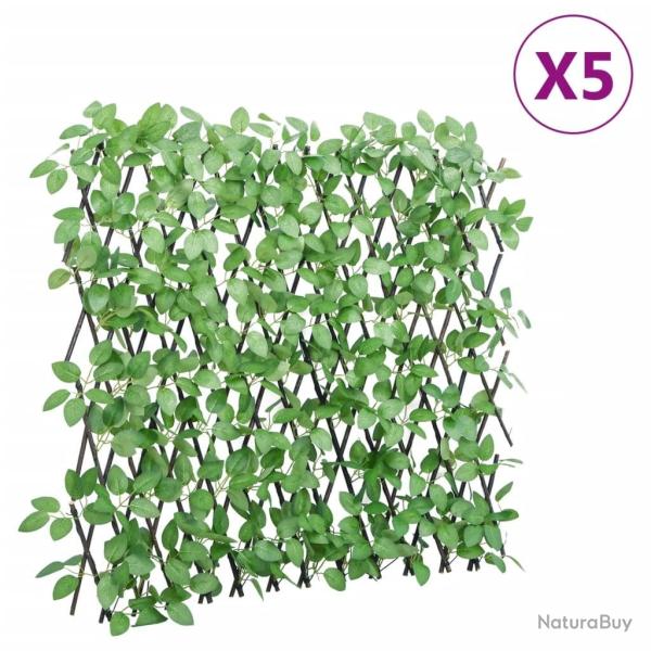 vidaXL�Treillis de lierre artificiel extensible 5 pcs vert 180x65 cm
