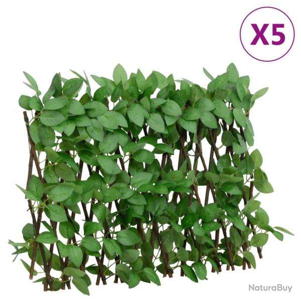 vidaXL�Treillis de lierre artificiel extensible 5 pcs vert 180x30 cm