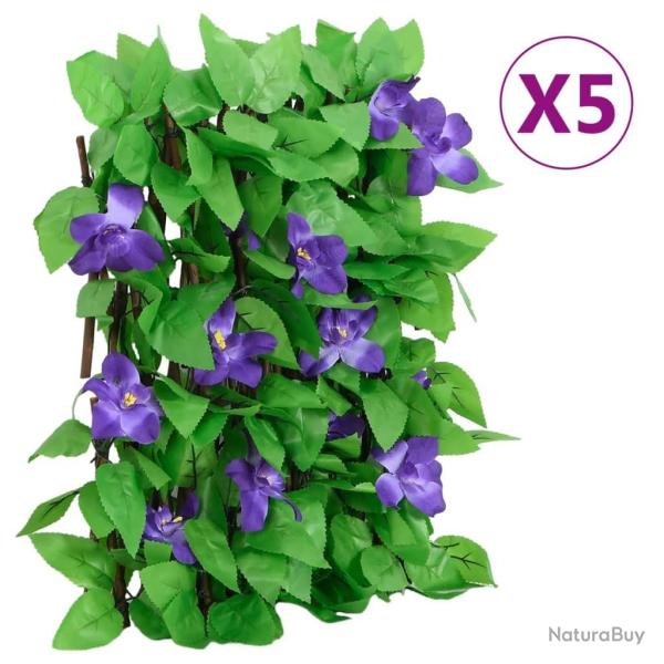 vidaXL�Treillis de lierre artificiel extensible 5 pcs vert 180x20 cm