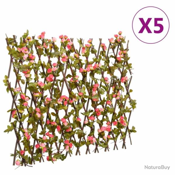vidaXL�Treillis de lierre artificiel extensible 5 pcs 180x60 cm