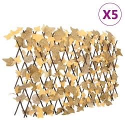 vidaXL&nbsp;Treillis de feuille d'&eacute;rable artificiel extensible 5 pcs
