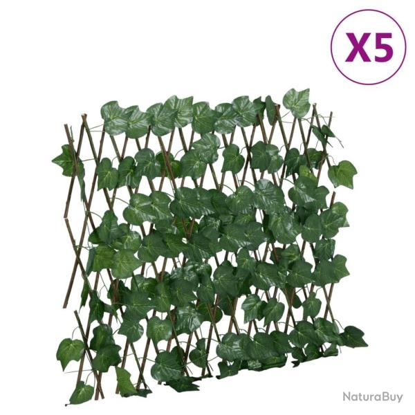 vidaXL�Treillis de feuille de vigne artificiel extensible 5 pcs