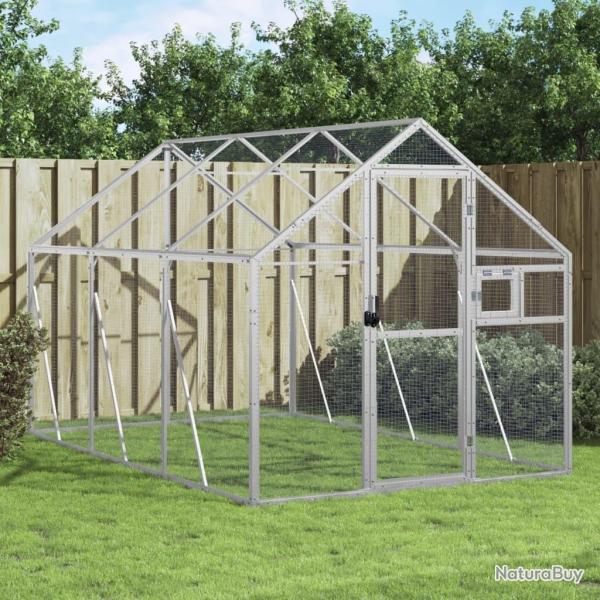 Voli�re argent� 1,79x3x1,85 m aluminium
