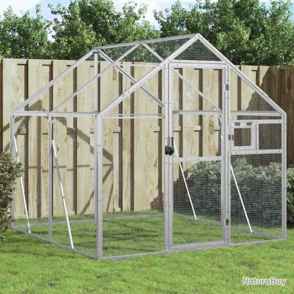 Voli�re argent� 1,79x2x1,85 m aluminium