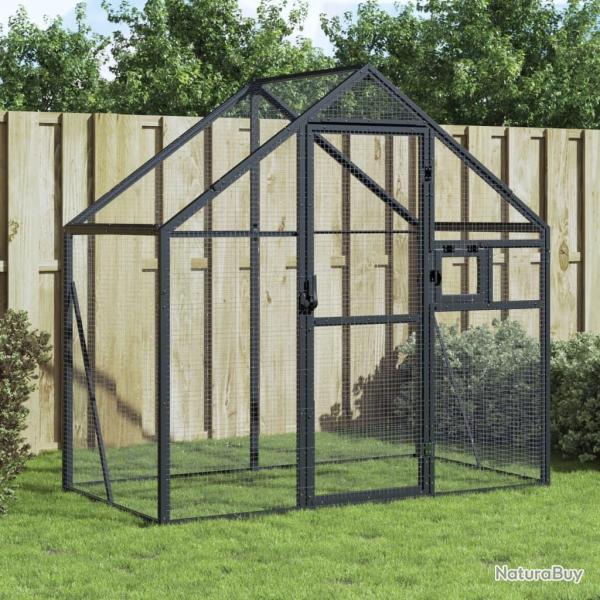 Voli�re anthracite 179x100x185 cm aluminium