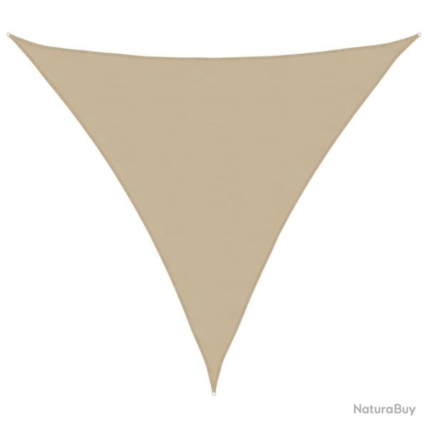 Voile de parasol tissu oxford triangulaire 3x3x3 m beige alsavelo