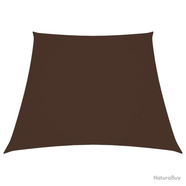 Voile de parasol Tissu Oxford trapze 3/5x4 m Marron alsavelo