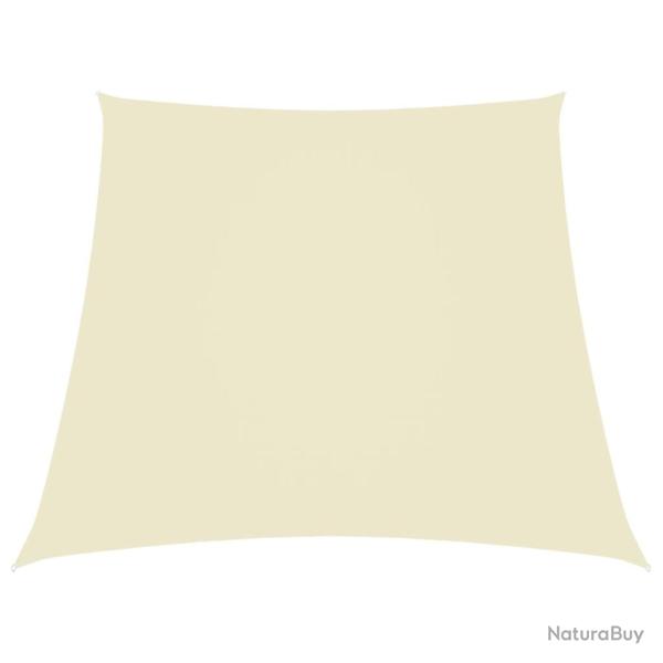 Voile de parasol Tissu Oxford trap�ze 2/4x3 m Cr�me