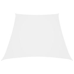 Voile de parasol Tissu Oxford trap&egrave;ze 2/4x3 m Blanc alsavelo