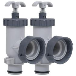 Vannes &agrave; piston de piscine 2 pcs