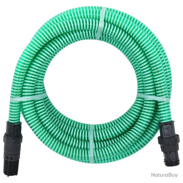 Tuyau d'aspiration avec raccords en PVC vert 1" 10 m PVC
