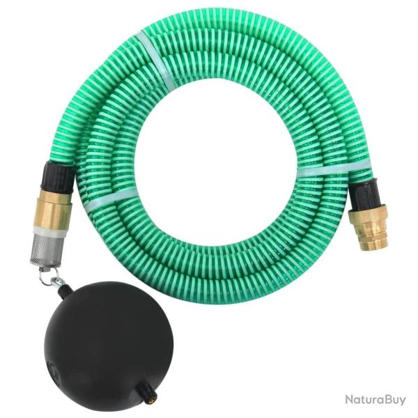 Tuyau d'aspiration avec raccords en laiton vert 1,1" 5 m PVC