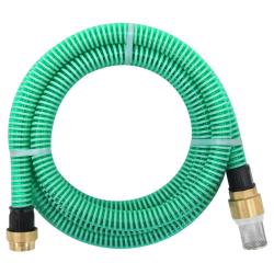 Tuyau d'aspiration avec raccords en laiton vert 1,1" 20 m PVC