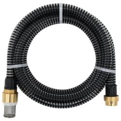 Tuyau d'aspiration avec raccords en laiton noir 1,1" 15 m PVC