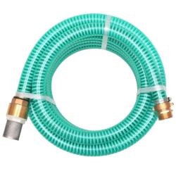 Tuyau d'aspiration avec raccords en laiton 15 m 25 mm Vert alsavelo