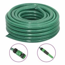Tuyau d'arrosage avec jeu de raccords vert 0,75" 30 m PVC alsavelo