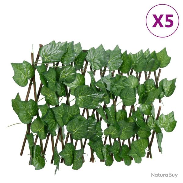 Treillis de feuille de vigne artificiel extensible5pcs 180x20cm alsavelo