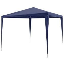Tonnelle de jardin Tente de r&eacute;ception Chapiteau Bleu 3x3m alsavelo