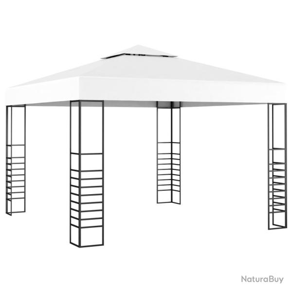 Tonnelle de jardin 3 x 3 m Blanc