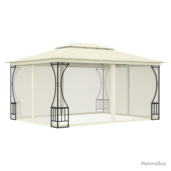 Tonnelle avec moustiquaire 300x400x265 cm Cr�me alsavelo