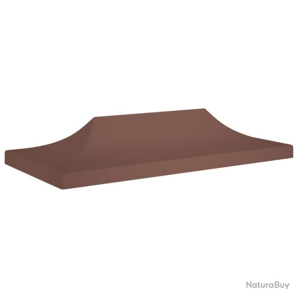 Toit de tente de r�ception 6x3 m Marron 270 g/m�