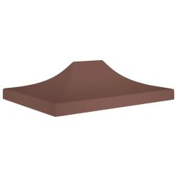 Toit de tente de r&eacute;ception 4x3 m Marron 270 g/m&sup2; alsavelo