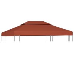 Toile sup&eacute;rieure double de belv&eacute;d&egrave;re 310 g/m&sup2; 4x3 m Terre cuite