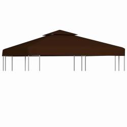 Toile sup&eacute;rieure double de belv&eacute;d&egrave;re 310 g/m&sup2; 3x3 m Marron