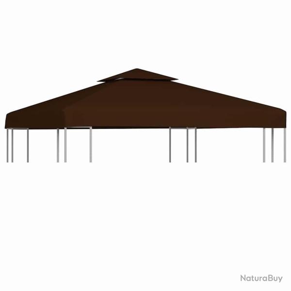 Toile sup�rieure double de belv�d�re 310 g/m� 3x3 m Marron alsavelo